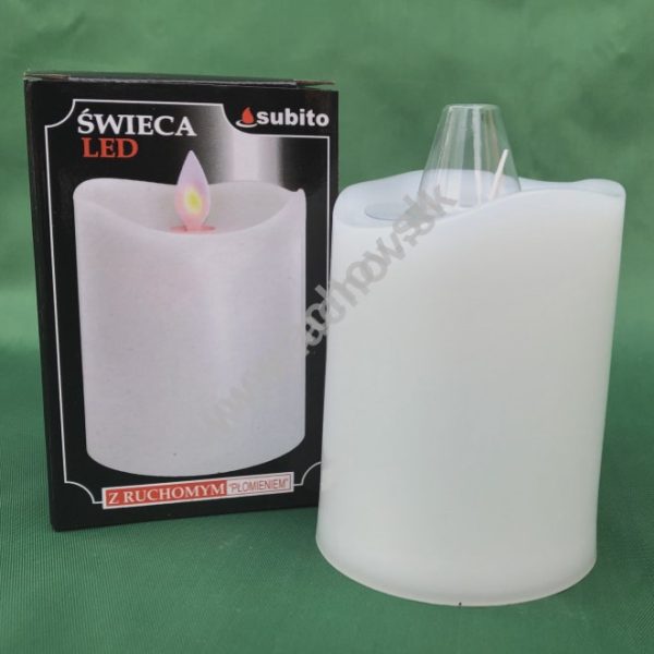LED svetlo - svieca s pohyblivým plameňom Subito 100 biele