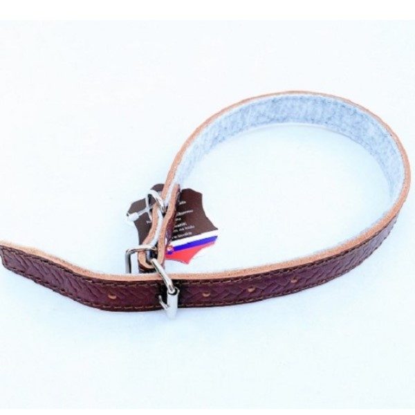 Obojok kožený podšitý 2x55cm