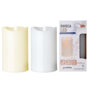 LED svetlo - svieca s pohyblivým plameňom Subito 100 biele